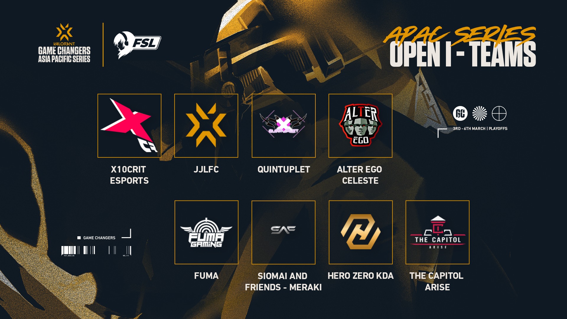 Vct Game Changers Apac Open Playoffs Set To Start Team List