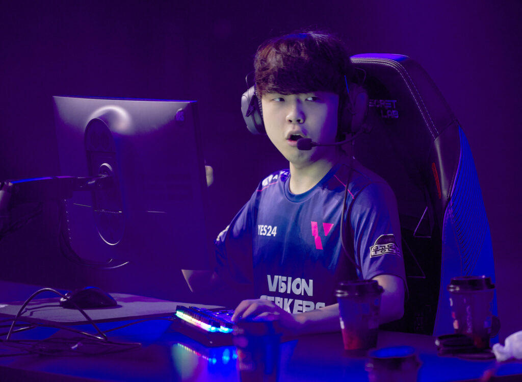 Kim "stax" Gu-taek, a former GOSU and MVP PK CS:GO player now leads the call on Korea's #1 VALORANT squad(Photo courtesy of Lance Skundrich/Riot Games)
