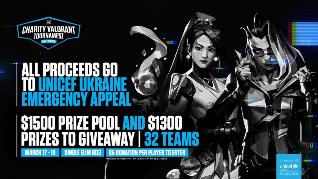 UNICEF is a specialized agency of the United Nations that aims to promote the welfare of children and mothers in developing countries, providing aid and supports various programs such as education, nutrition, health, and emergency relief(Photo courtesy of 95X Esports/UNICEF)