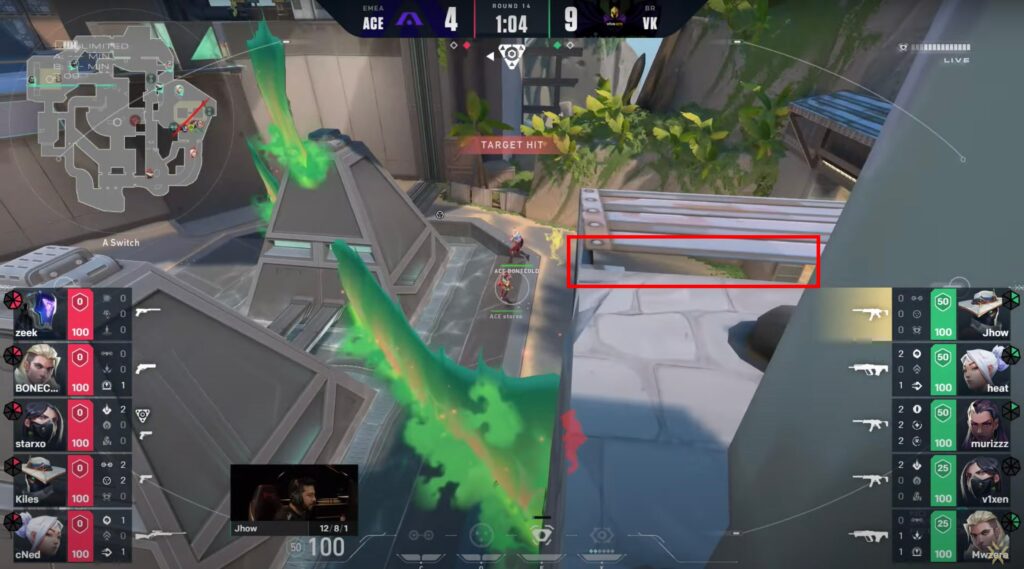 The moment of the exploit during the match(Photo courtesy of VALORANT Esports/Riot Games)