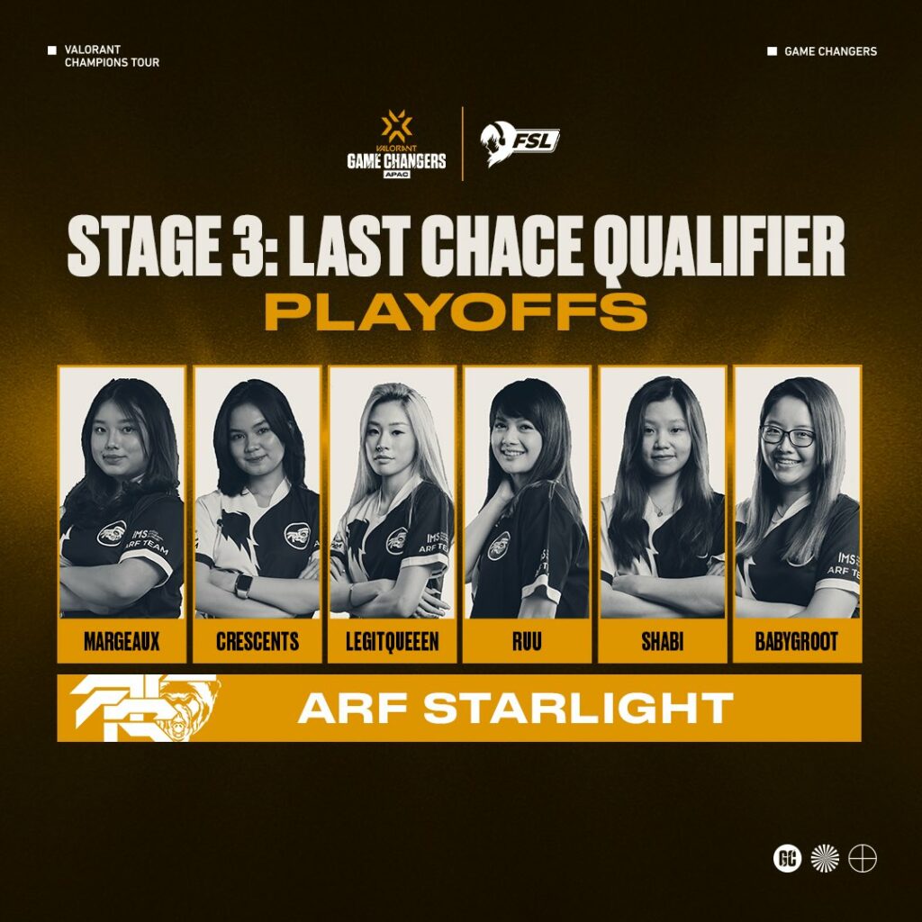 margeaux will now be representing ARF Starlight(Photo courtesy of VALORANT Esports/FSL)