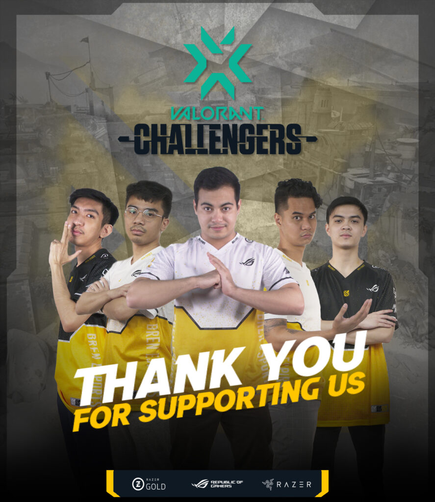 EJAY spent a total of 41 weeks with the team(Photo courtesy of Bren Esports)