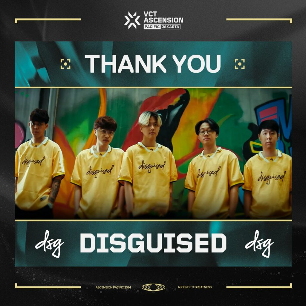 DSG's roster at VCT Ascension Pacific(Photo courtesy of VCT Pacific)