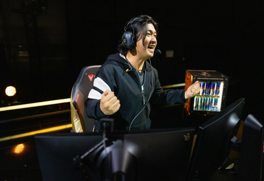 Gibo coaching Team Secret during their memorable VALORANT Champions 2021 run(Photo courtesy of Wojciech Wandzel/Riot Games)