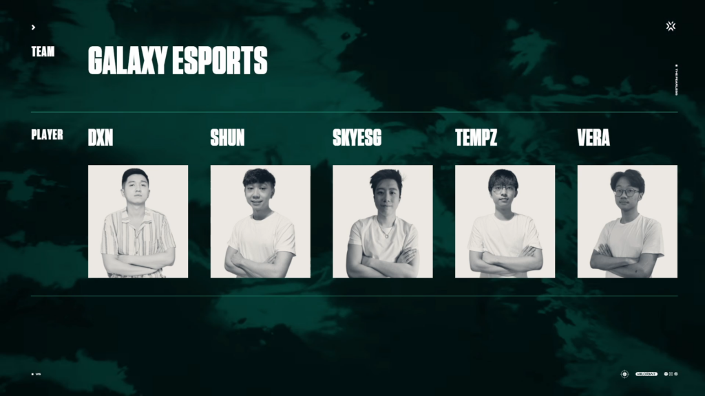 The Singaporean squad are no longer a part of Galaxy Esports(Photo courtesy of VALORANT Esports MY/SG)