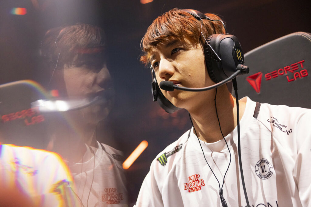 Laz spoke highly of TENNN's impact on ZETA as well as Xdll's quick adaptation, but it seems that the team will pick the former more than the latter to play on the stage today(Photo courtesy of Colin Young-Wolff/Riot Games)