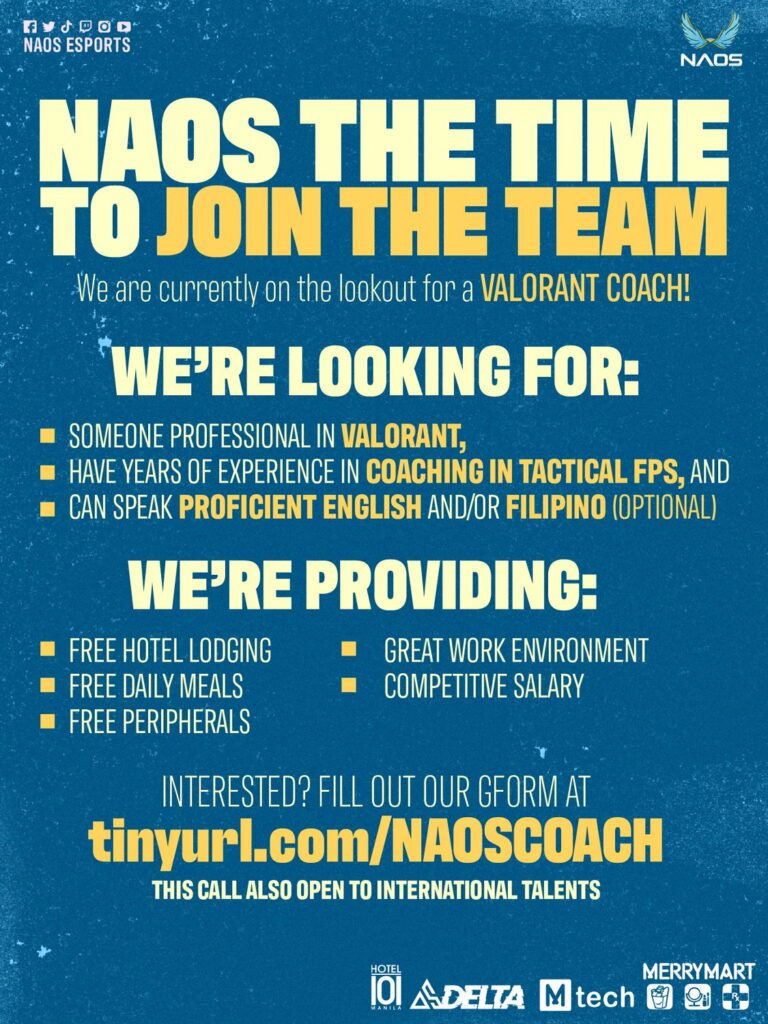 (Photo courtesy of NAOS Esports)