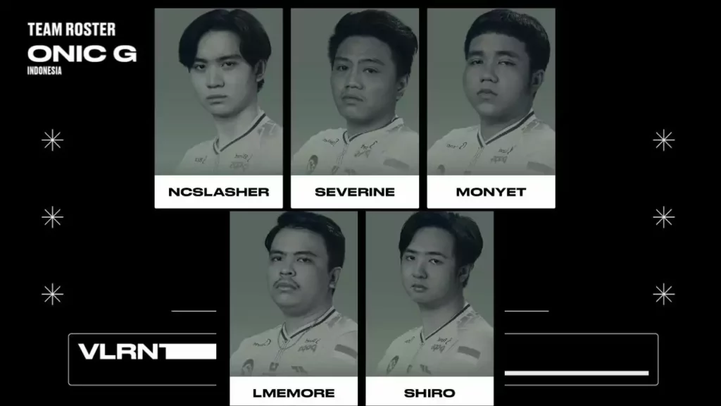The G squad will no longer be representing ONIC Esports(Photo courtesy of VALORANT Esports)
