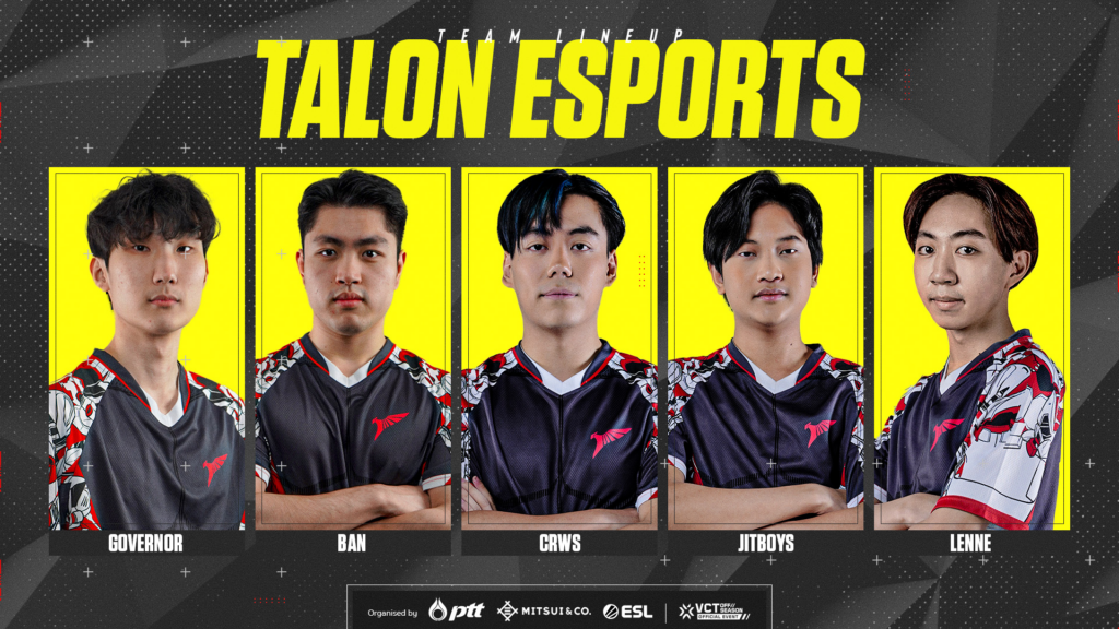 Talon Esports without Patiphan at ESL Clash of Nations(Photo courtesy of ESL)