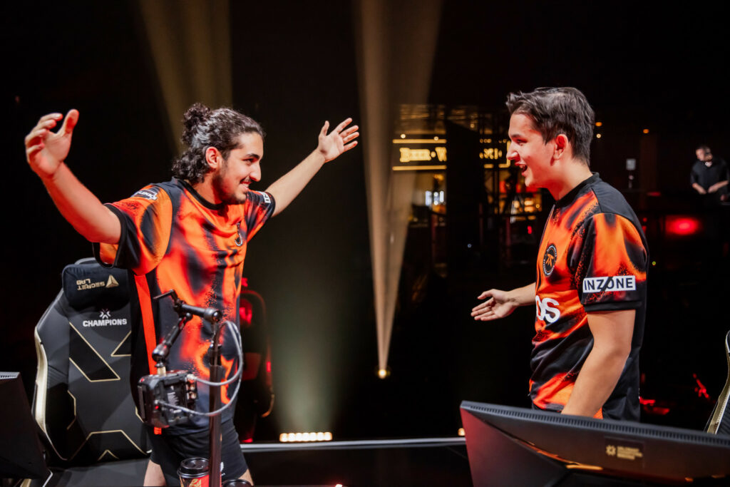 VALORANT Champions LA Playoffs will first pit FNATIC and LOUD(Photo courtesy of Colin Young-Wolff/Riot Games)