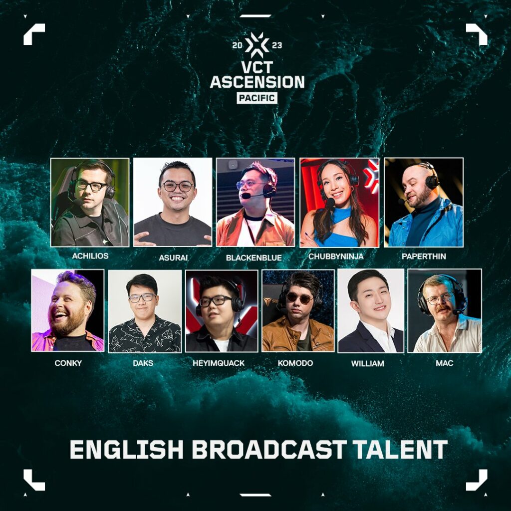 VCT Ascension Pacific broadcast talent(Photo courtesy of VCT Pacific)