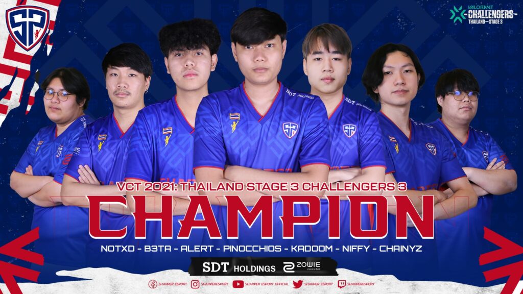 Sharper Esport - The winner of VCT Thailand Stage 3 Challengers 3(Photo courtesy of Sharper Esport)