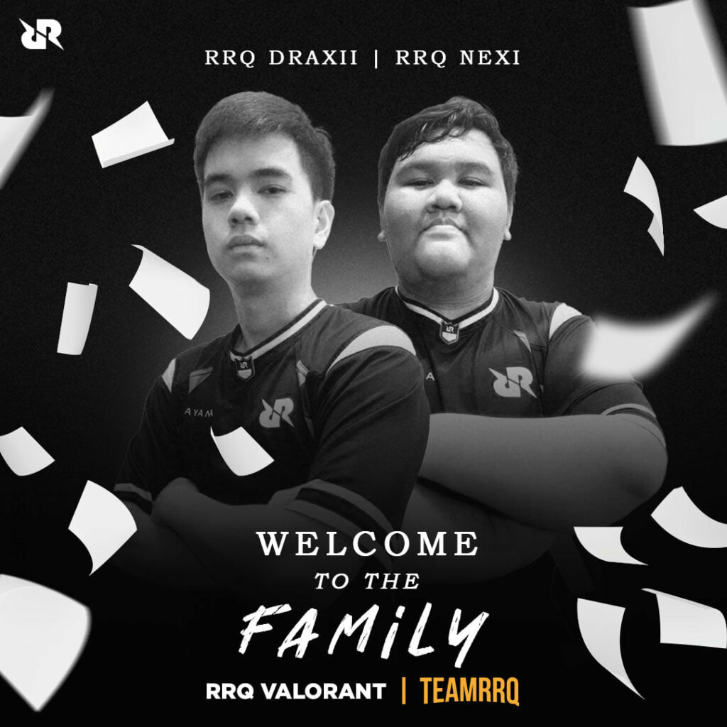 RRQ complete roster with Draxii, Nexi - VALO2ASIA