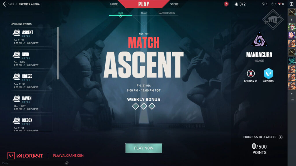 VALORANT's new in-game tournament mode “Premier” enters alpha testing -  VALO2ASIA